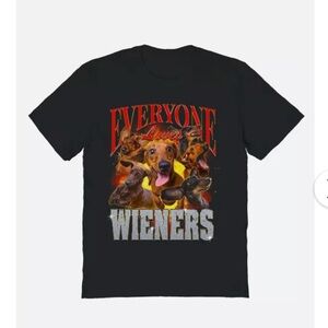 Spencer's Black Wiener Dog Graphic T-Shirt